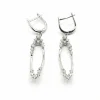 Boucles d'oreilles or blanc diamants