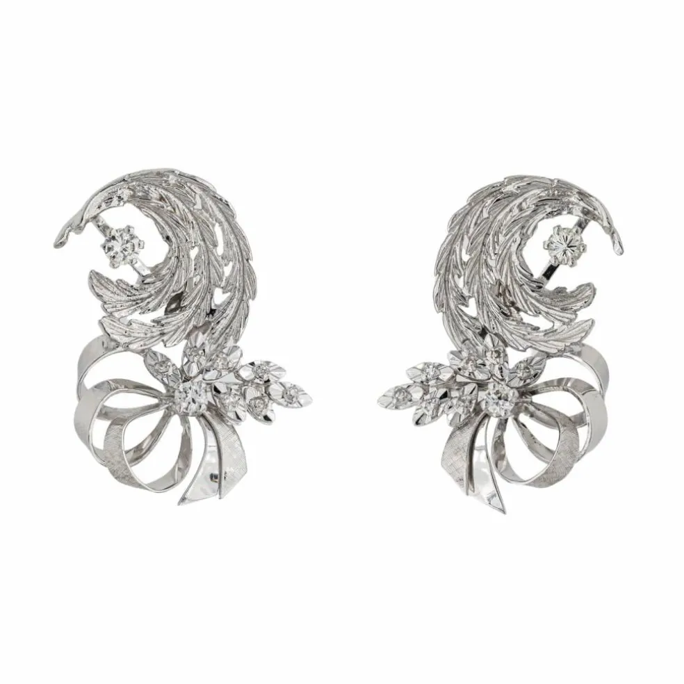 Boucles d'oreilles Or blanc Diamant