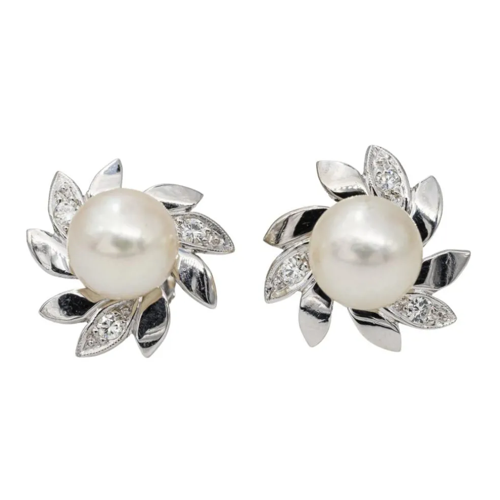Boucles d'oreilles Or blanc Diamant