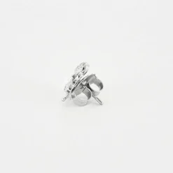 Boucles d'oreilles or blanc diamants