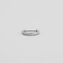 Boucles d'oreilles or blanc 18 carats diamants