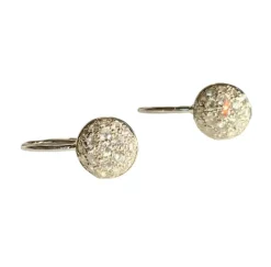 Boucles d'oreilles or blanc diamants
