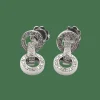 Boucles d'oreilles or blanc diamants