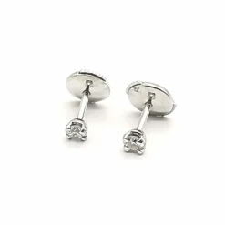Boucles d’oreilles Or blanc et Diamants