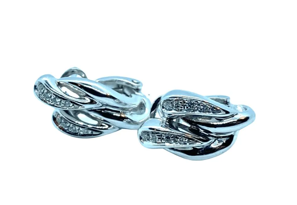 Boucles d'oreilles Or blanc Diamants