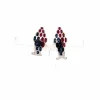 Boucles D'oreilles Or Blanc 18k & Topazes