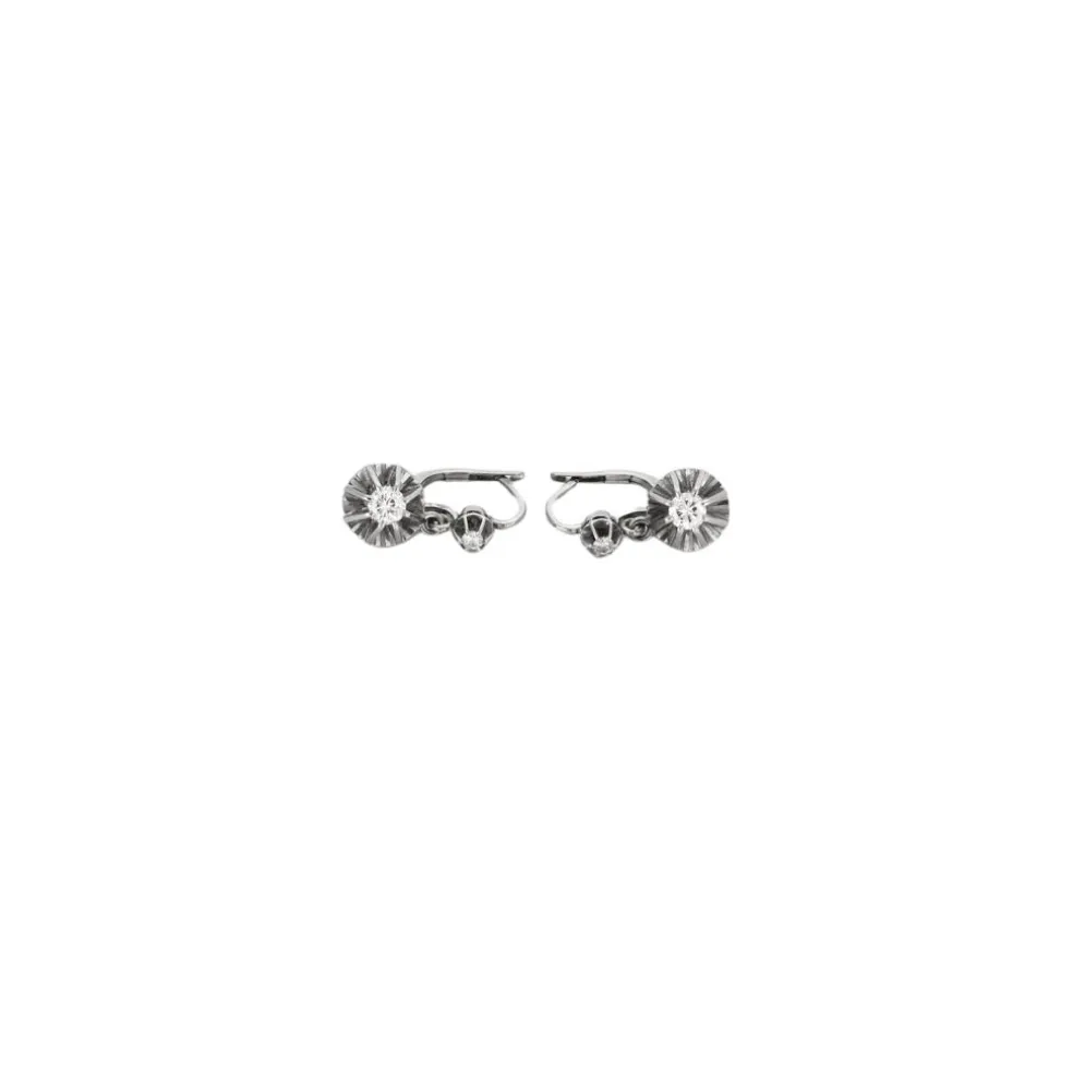 Boucles d’oreilles Or blanc Diamants