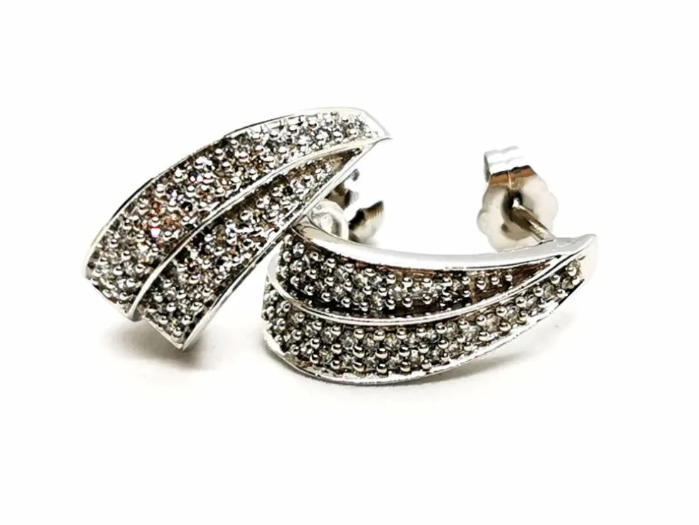 Boucles d'oreilles Or blanc Diamant
