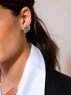 Boucles d'oreilles Or blanc Diamant