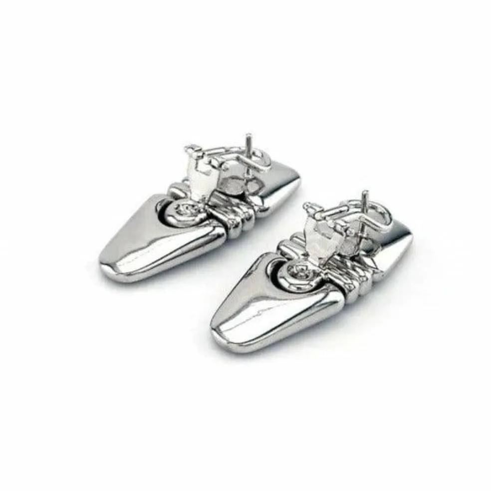 Boucles d'oreilles or blanc diamants