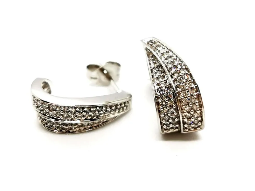 Boucles d'oreilles Or blanc Diamant