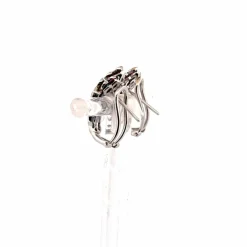 Boucles D'oreilles Or Blanc 18k & Topazes
