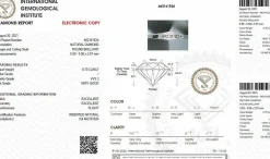 Boucles d'oreilles or blanc diamants certifiés IGI de 1,40 ct I / VVS2