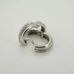 Boucles d'oreilles or blanc & diamants