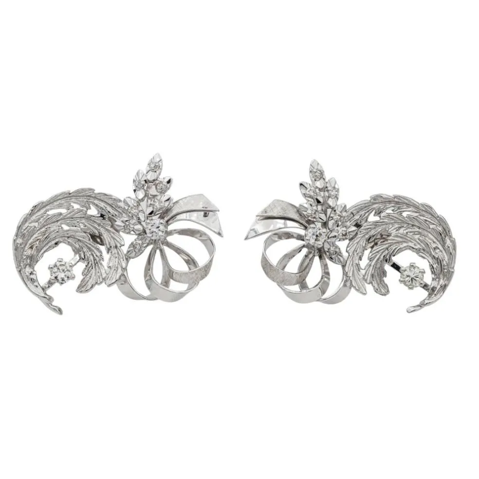 Boucles d'oreilles Or blanc Diamant