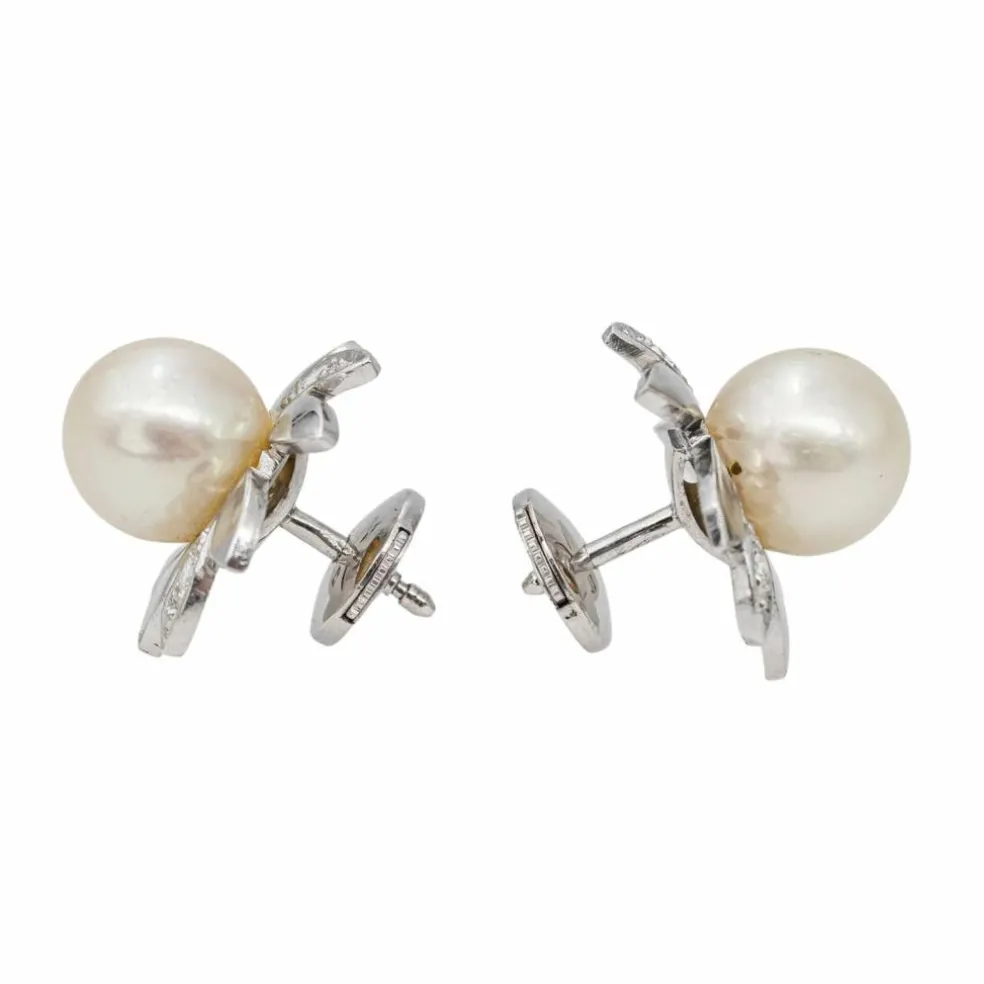 Boucles d'oreilles Or blanc Diamant