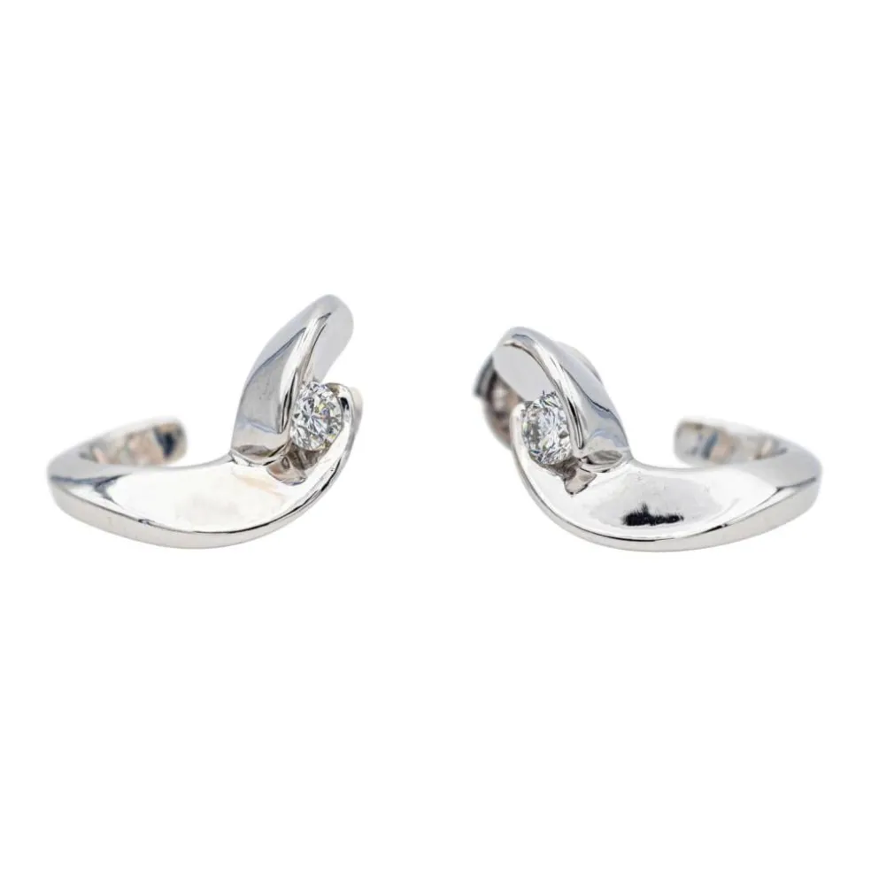Boucles d'oreilles Or blanc Diamant