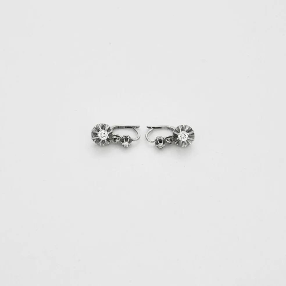 Boucles d’oreilles Or blanc Diamants