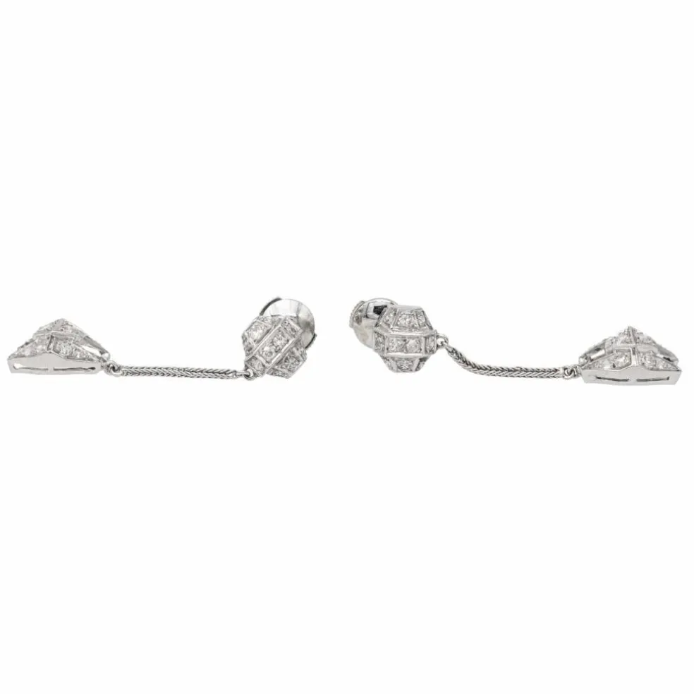 Boucles d'oreilles Or blanc Diamant