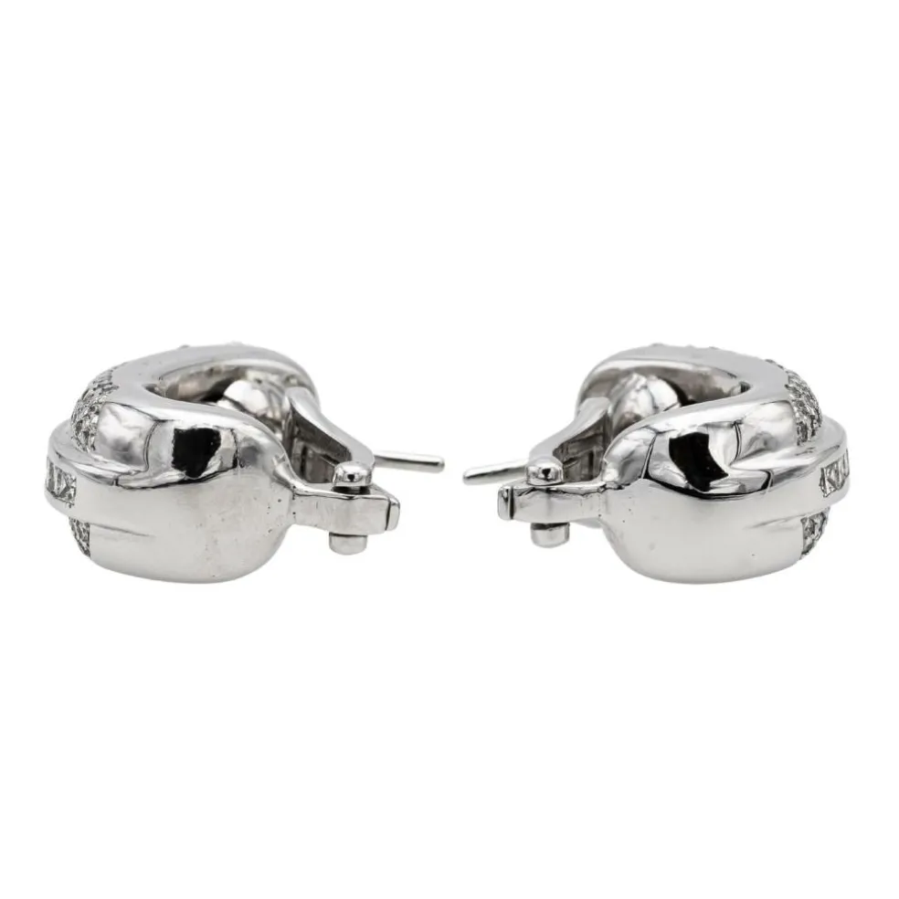 Boucles d'oreilles Or Blanc Diamant