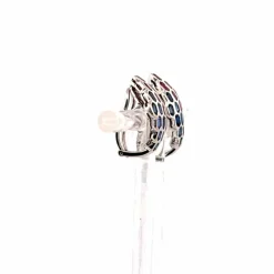 Boucles D'oreilles Or Blanc 18k & Topazes