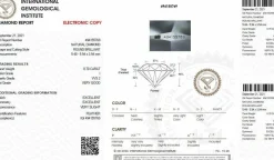 Boucles d'oreilles or blanc diamants certifiés IGI de 1,40 ct I / VVS2