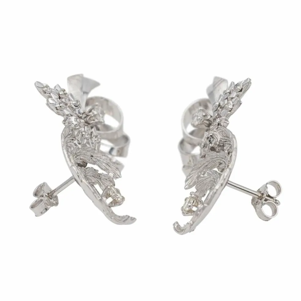 Boucles d'oreilles Or blanc Diamant