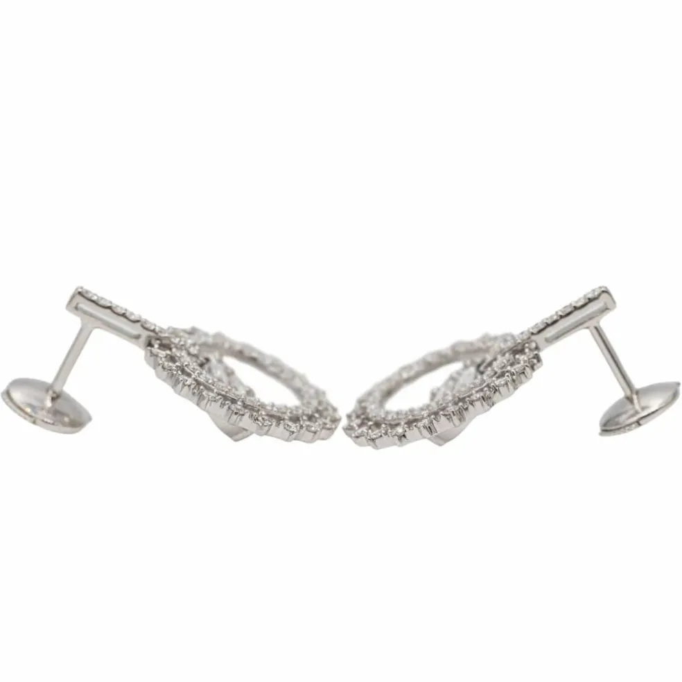 Boucles d'oreilles Or blanc Diamant