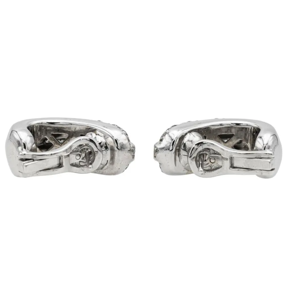 Boucles d'oreilles Or Blanc Diamant