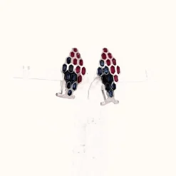 Boucles D'oreilles Or Blanc 18k & Topazes