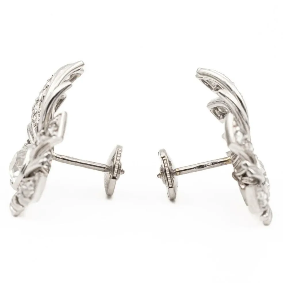 Boucles d'oreilles Or blanc Diamant
