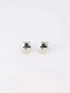 Boucles d'oreilles or blanc diamants taille princesse 0,5 ct