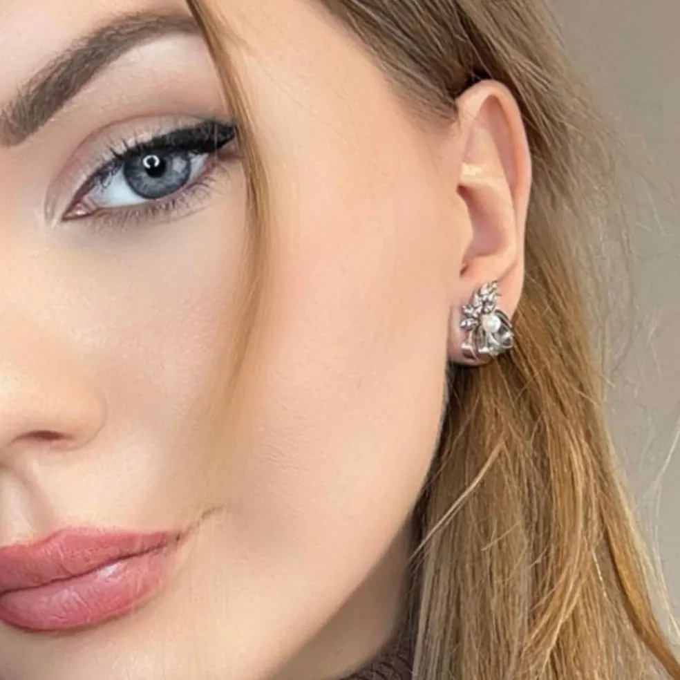 Boucles d'oreilles Or Blanc 18k & Diamants
