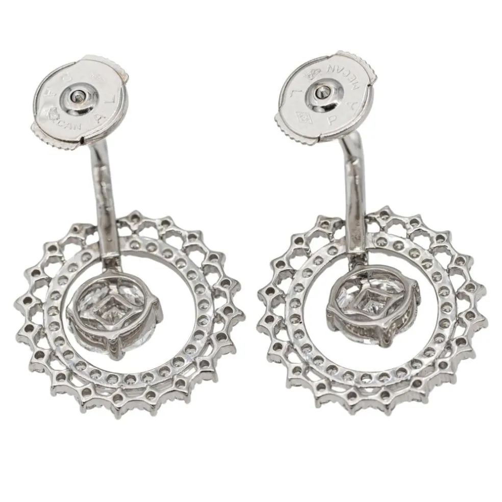 Boucles d'oreilles Or blanc Diamant