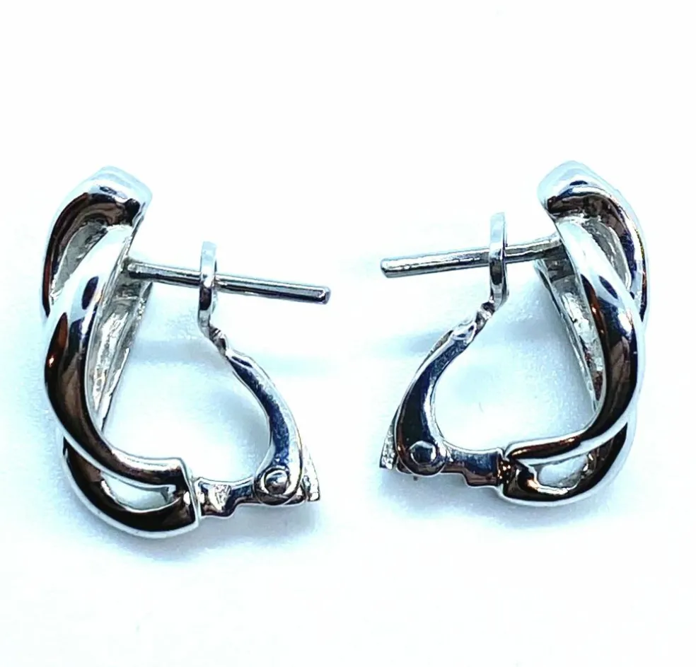 Boucles d'oreilles Or blanc Diamants