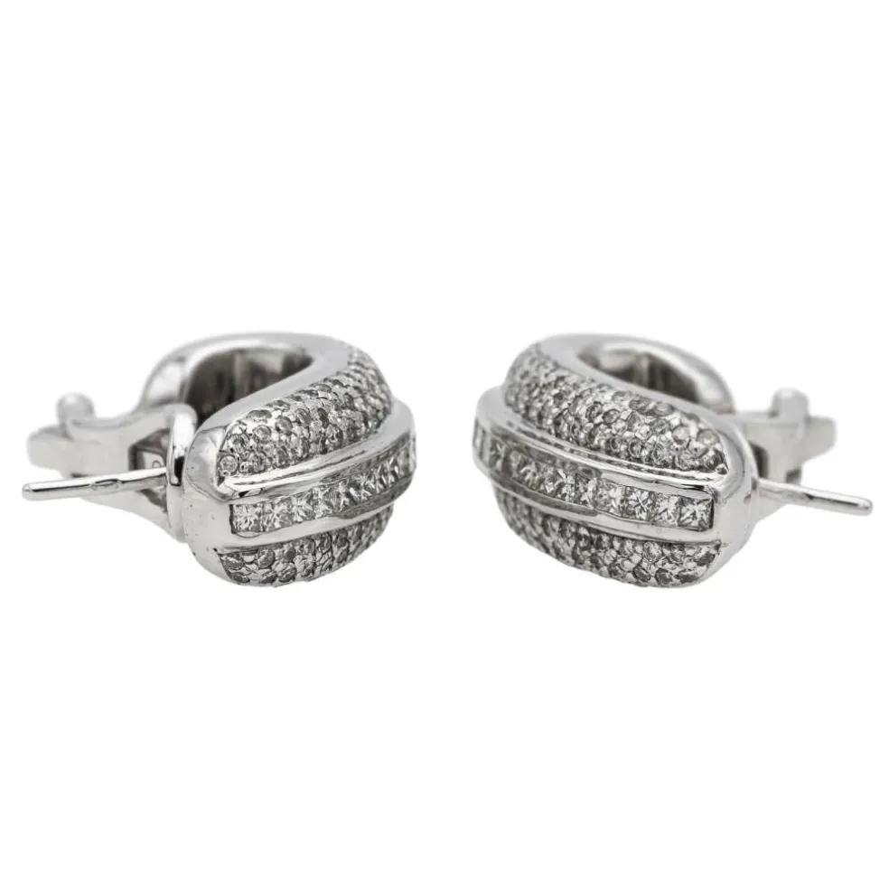 Boucles d'oreilles Or Blanc Diamant