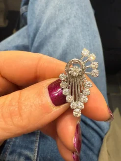 Boucles d’oreilles or blanc et Diamants