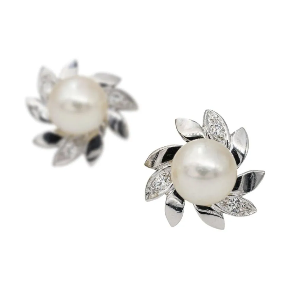 Boucles d'oreilles Or blanc Diamant