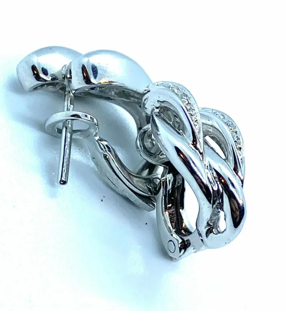 Boucles d'oreilles Or blanc Diamants