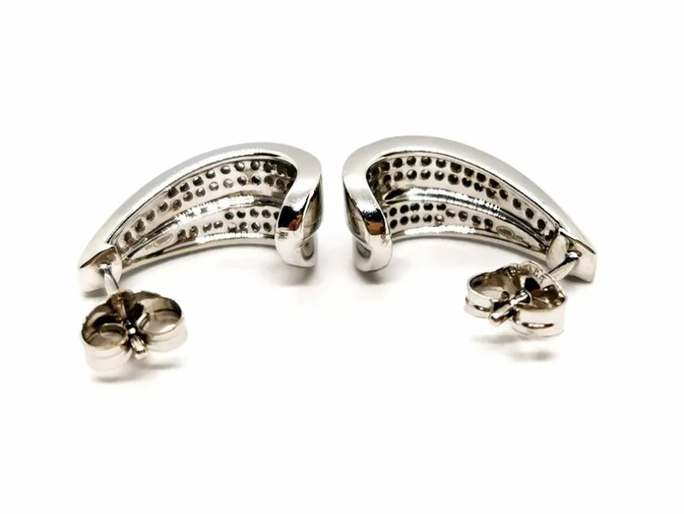 Boucles d'oreilles Or blanc Diamant