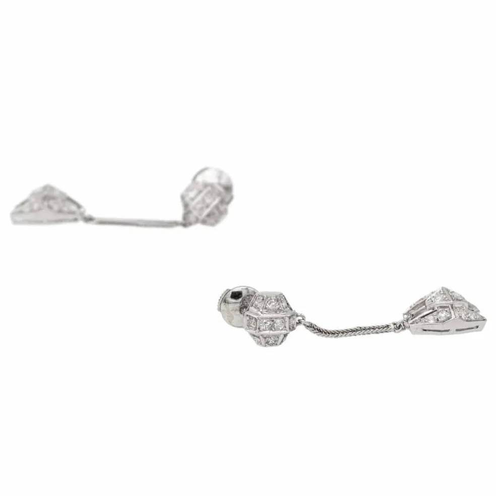 Boucles d'oreilles Or blanc Diamant