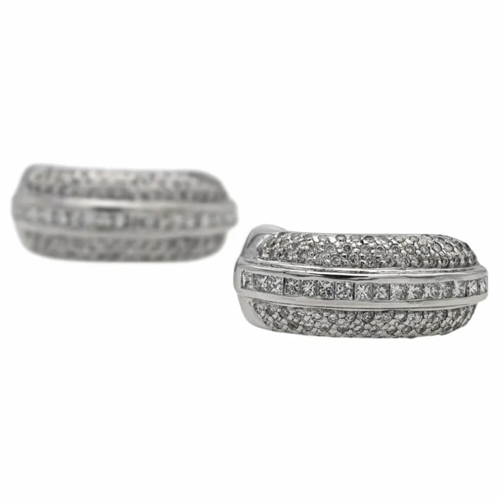 Boucles d'oreilles Or Blanc Diamant