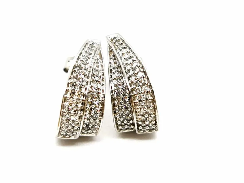 Boucles d'oreilles Or blanc Diamant