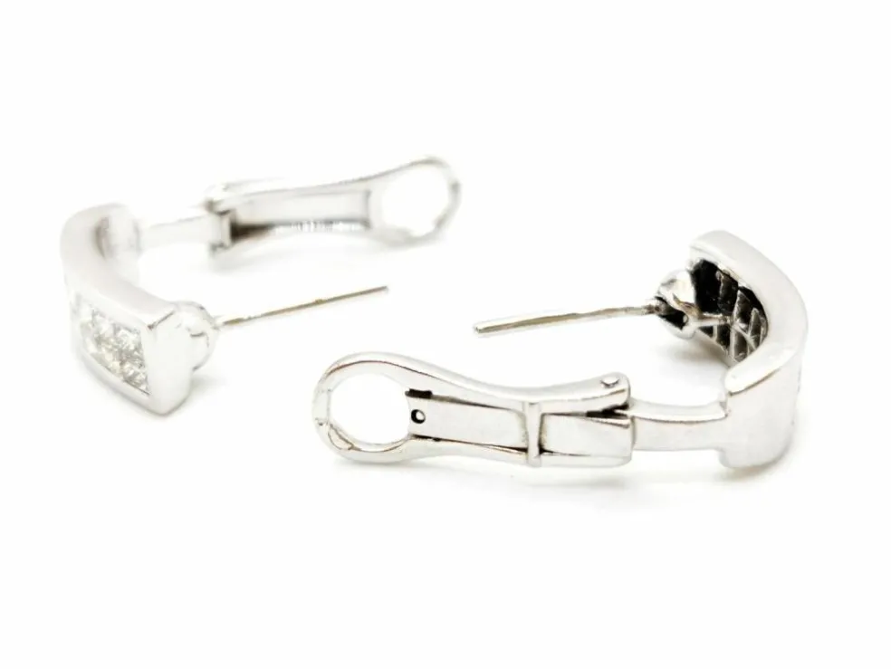 Boucles d'oreilles Or blanc Diamant