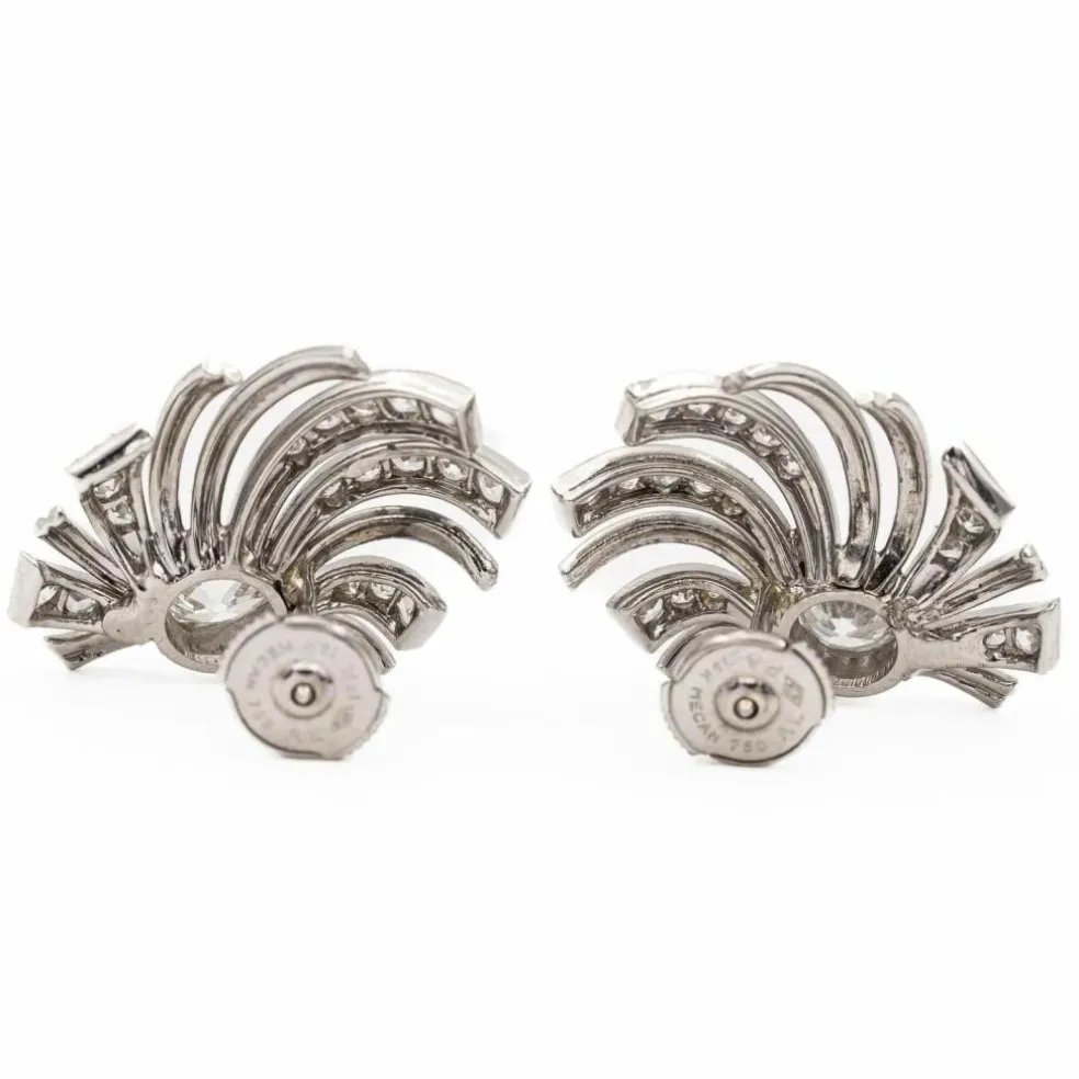Boucles d'oreilles Or blanc Diamant