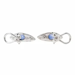 Boucles d'oreilles Or blanc Saphir