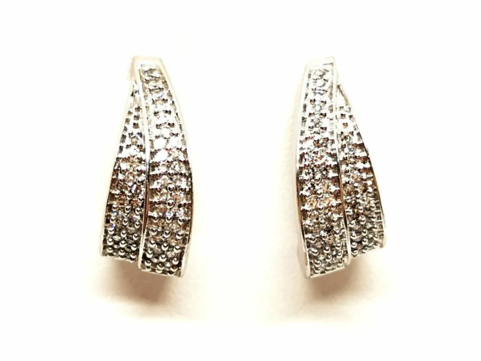Boucles d'oreilles Or blanc Diamant