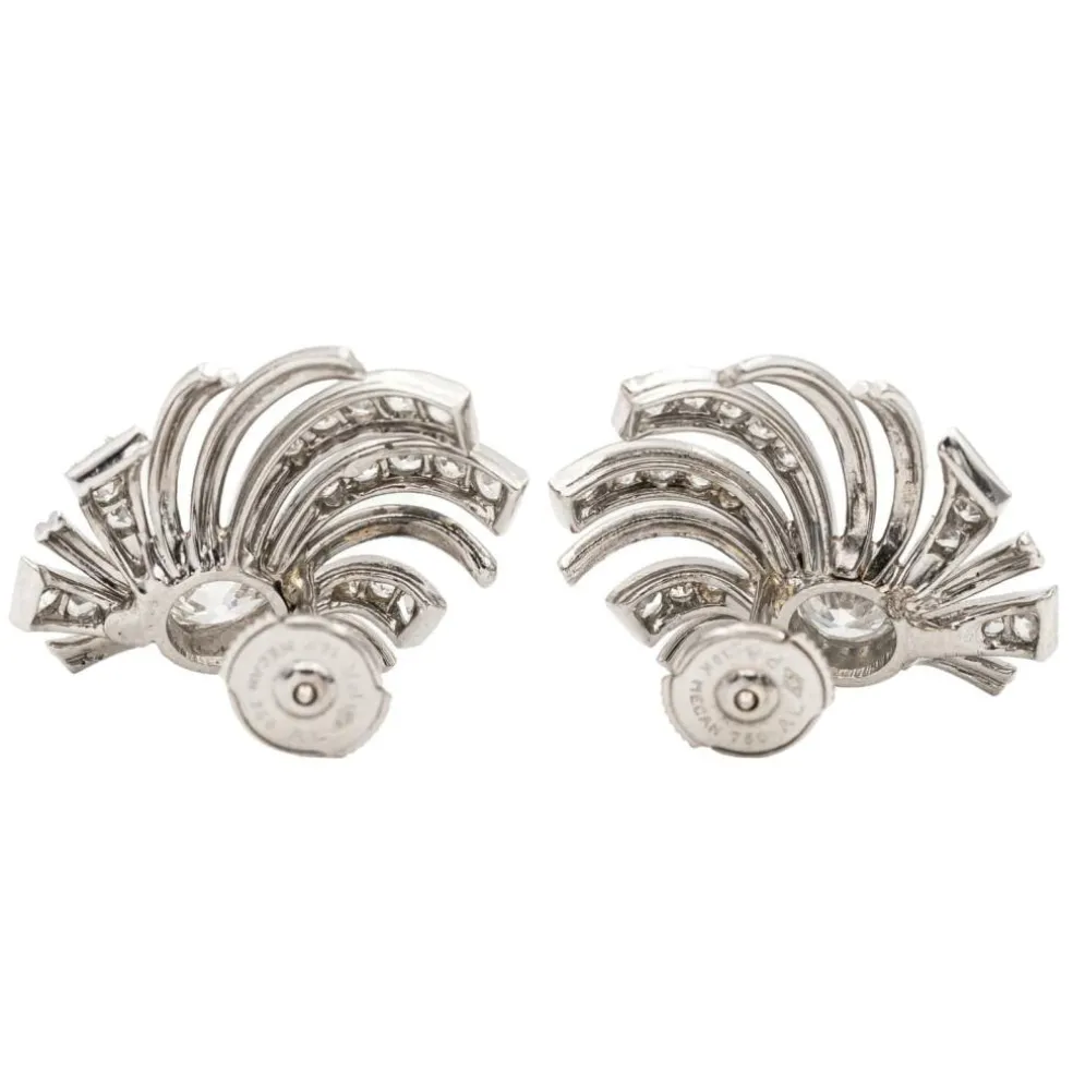 Boucles d'oreilles Or blanc Diamant
