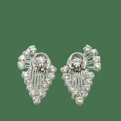 Boucles d’oreilles or blanc et Diamants