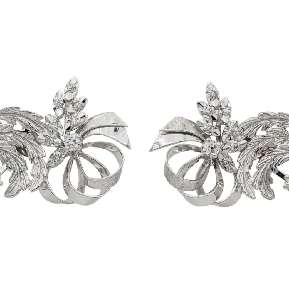 Boucles d'oreilles Or blanc Diamant